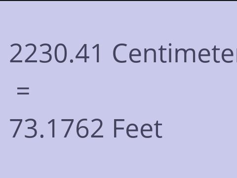 2230.41 CM TO FEET