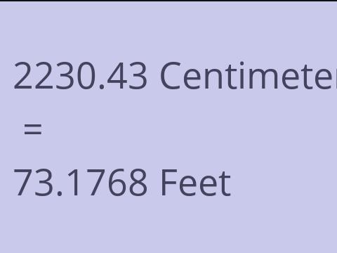 2230.43 CM TO FEET