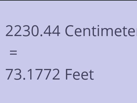 2230.44 CM TO FEET