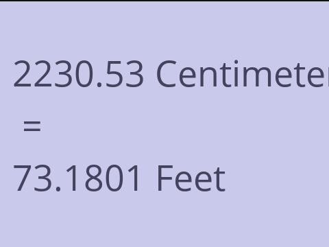 2230.53 CM TO FEET