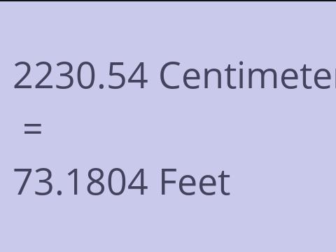 2230.54 CM TO FEET