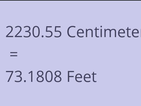2230.55 CM TO FEET