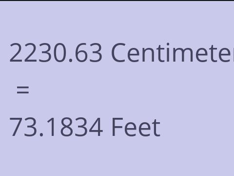 2230.63 CM TO FEET