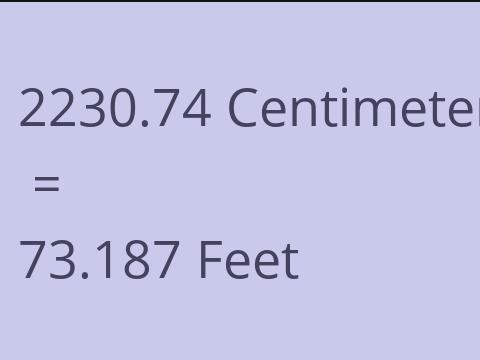 2230.74 CM TO FEET