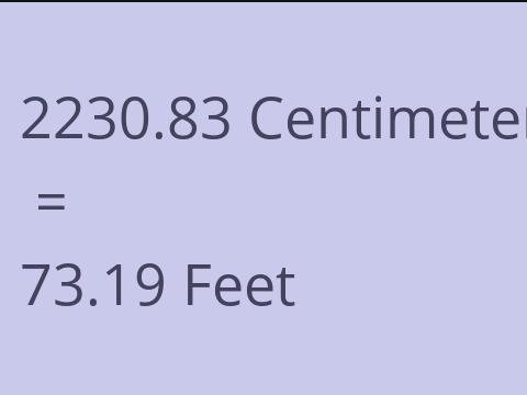 2230.83 CM TO FEET