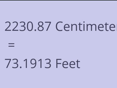 2230.87 CM TO FEET