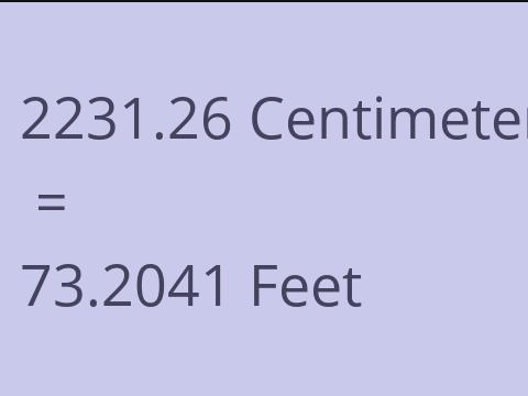 2231.26 CM TO FEET