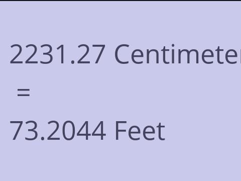 2231.27 CM TO FEET