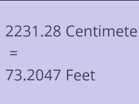 2231.28 CM TO FEET