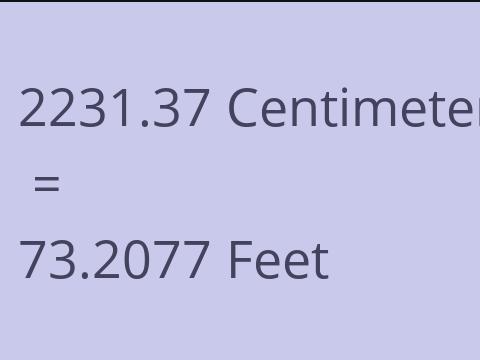 2231.37 CM TO FEET
