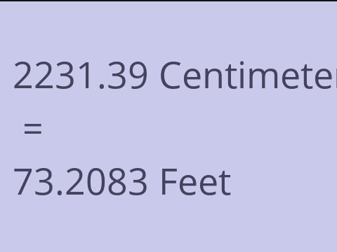 2231.39 CM TO FEET