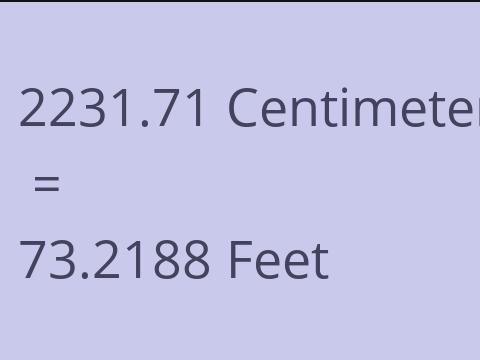 2231.71 CM TO FEET