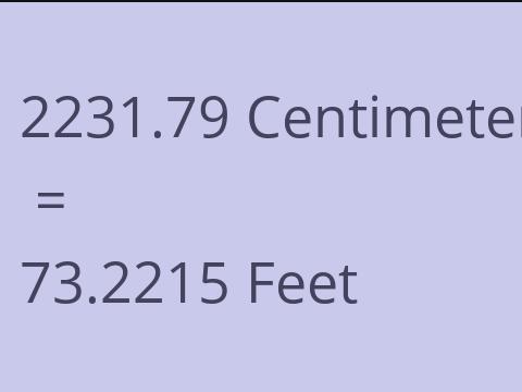 2231.79 CM TO FEET