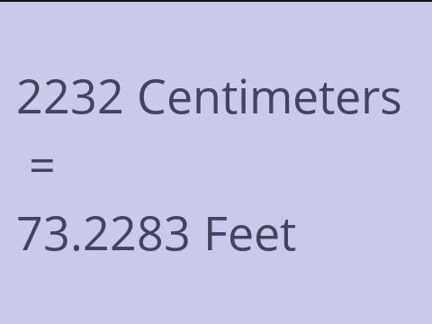 2232 CM TO FEET