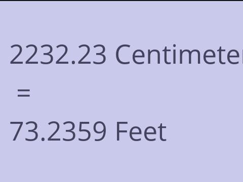 2232.23 CM TO FEET