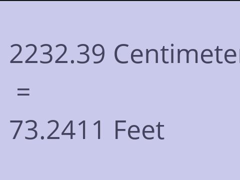 2232.39 CM TO FEET