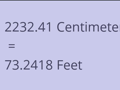 2232.41 CM TO FEET