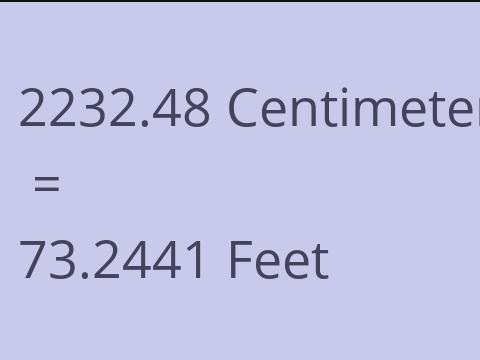 2232.48 CM TO FEET