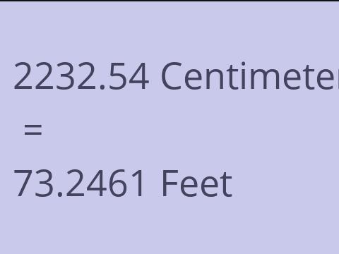 2232.54 CM TO FEET