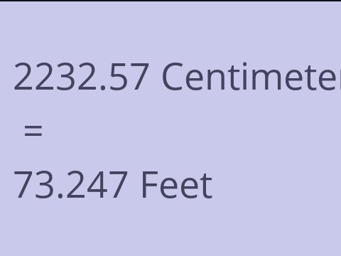 2232.57 CM TO FEET