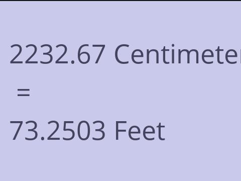 2232.67 CM TO FEET