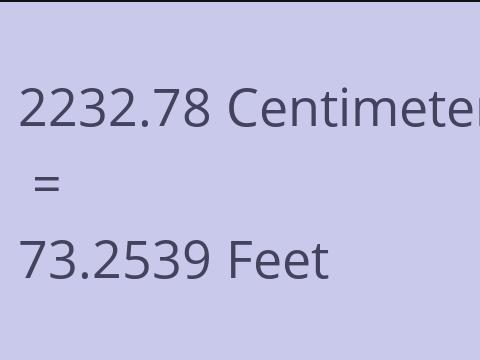 2232.78 CM TO FEET