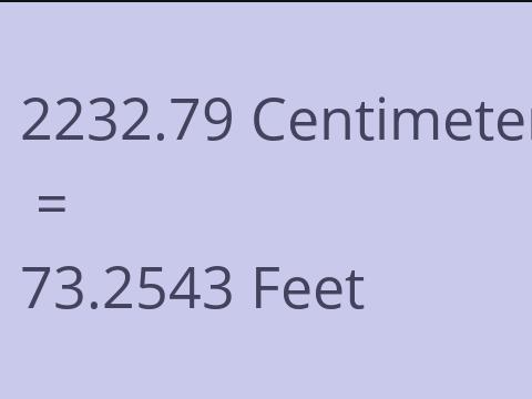 2232.79 CM TO FEET