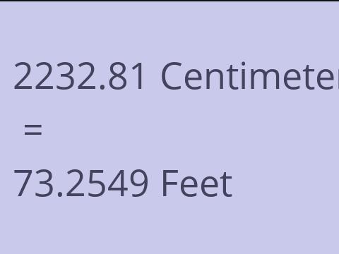 2232.81 CM TO FEET