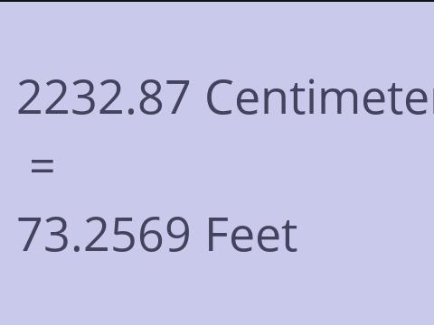 2232.87 CM TO FEET