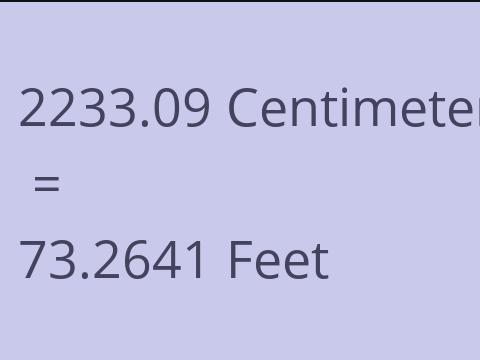2233.09 CM TO FEET