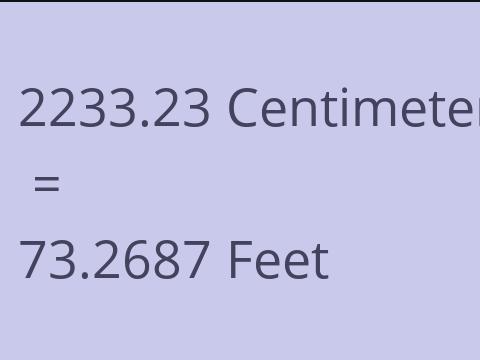 2233.23 CM TO FEET