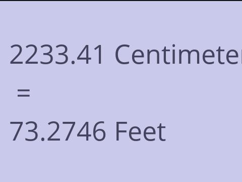 2233.41 CM TO FEET