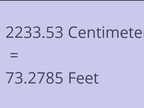 2233.53 CM TO FEET
