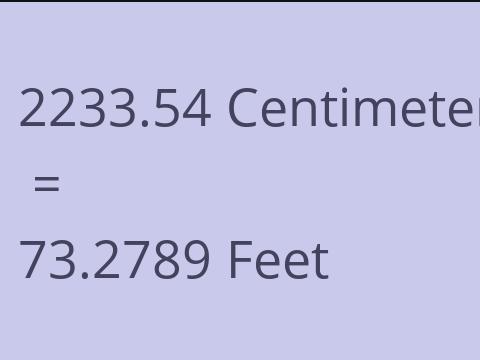 2233.54 CM TO FEET