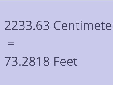 2233.63 CM TO FEET