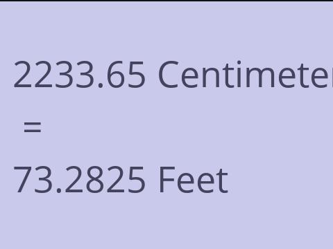 2233.65 CM TO FEET