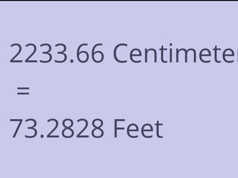 2233.66 CM TO FEET