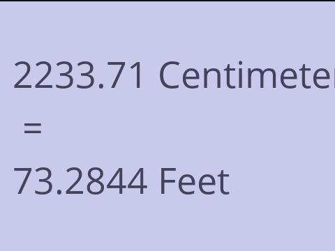 2233.71 CM TO FEET