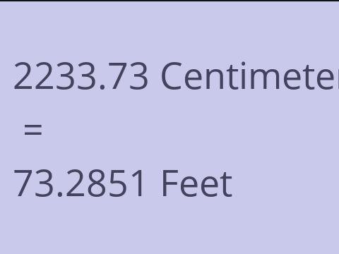 2233.73 CM TO FEET