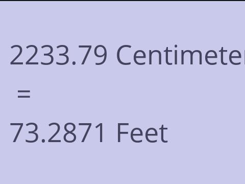2233.79 CM TO FEET