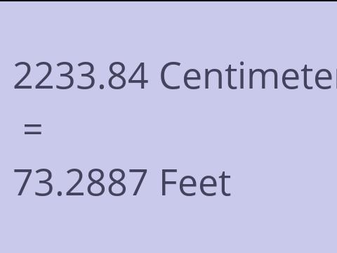 2233.84 CM TO FEET