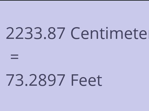 2233.87 CM TO FEET