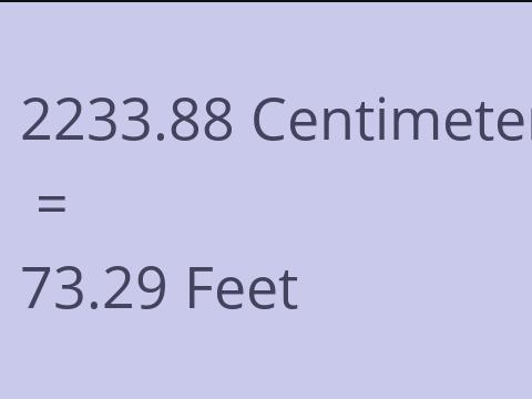 2233.88 CM TO FEET