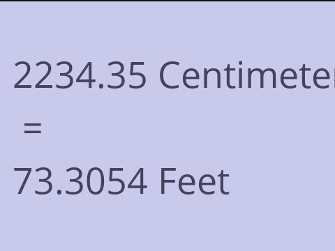2234.35 CM TO FEET