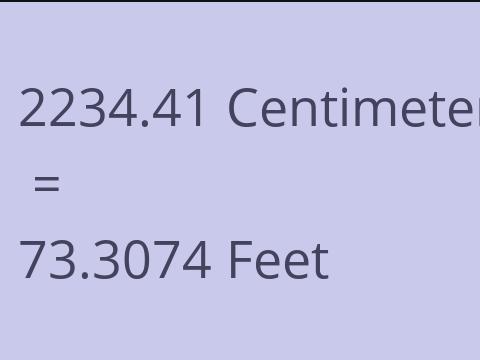 2234.41 CM TO FEET