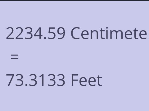 2234.59 CM TO FEET