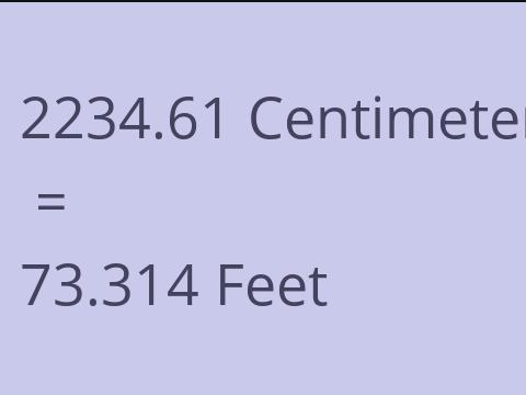 2234.61 CM TO FEET