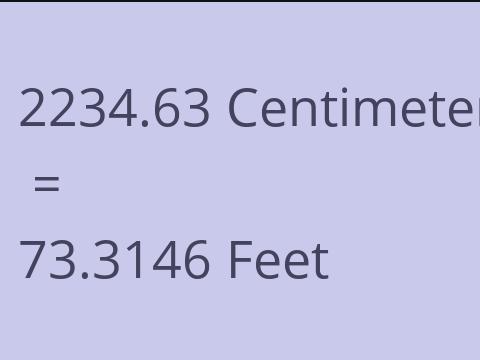 2234.63 CM TO FEET