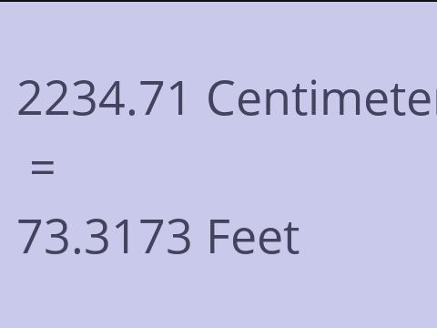 2234.71 CM TO FEET