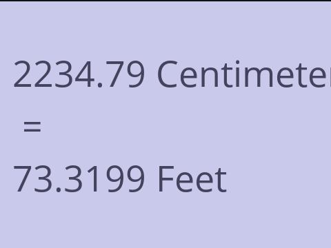 2234.79 CM TO FEET